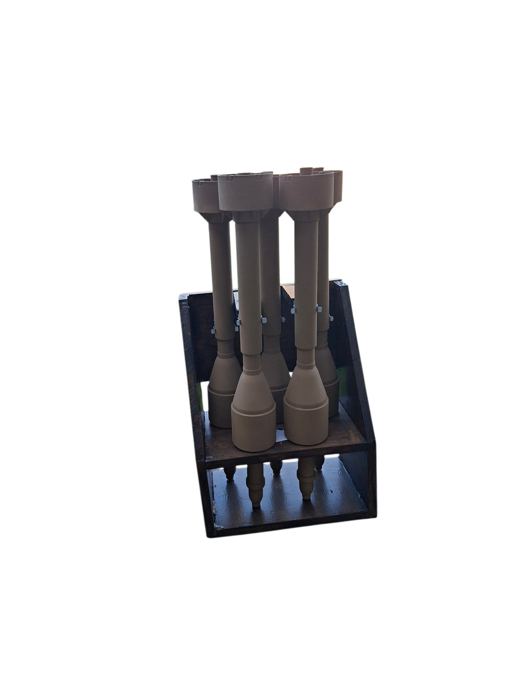 Duitse Panzerscherck rocket met houten draagstel