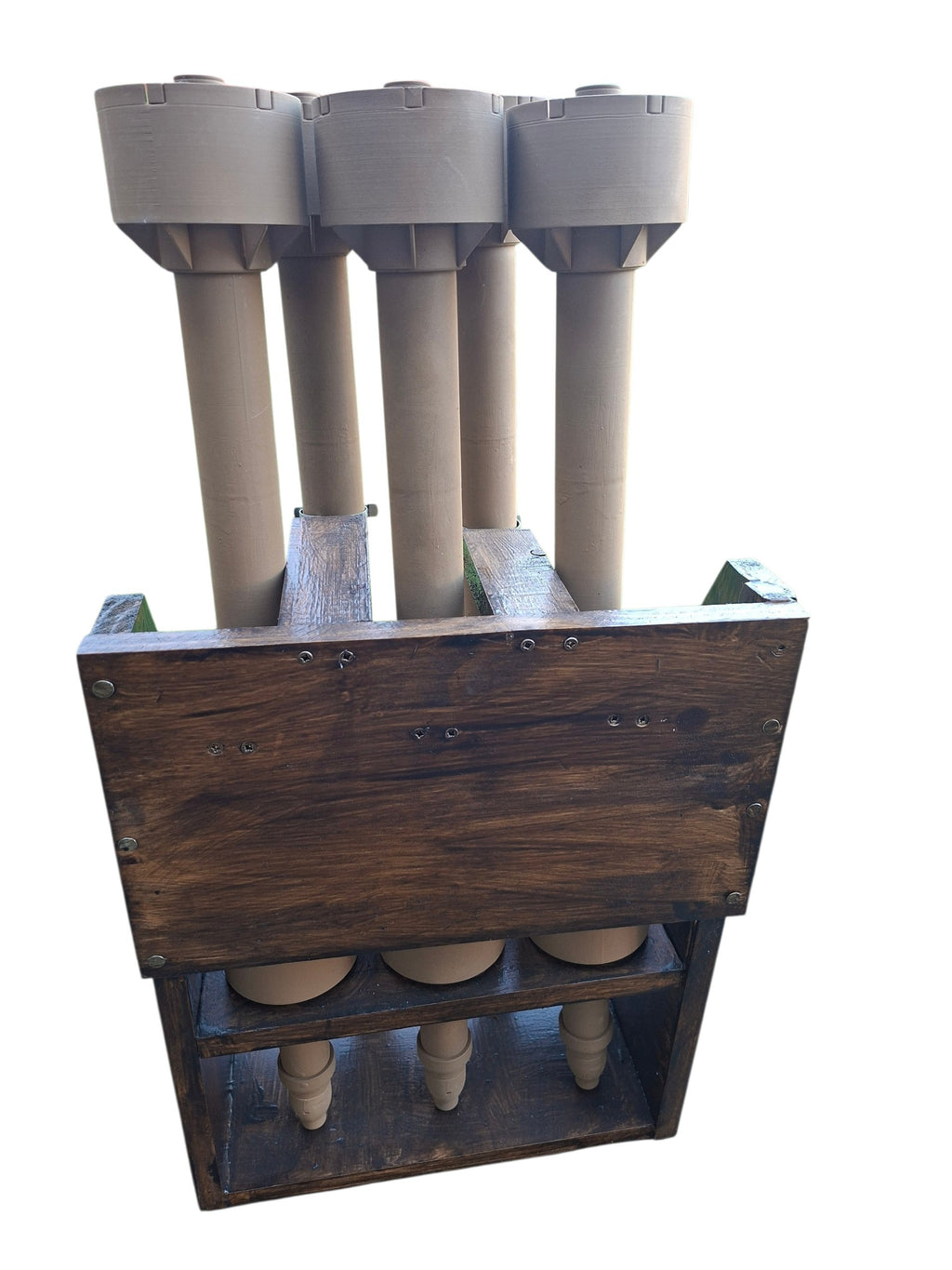 Duitse Panzerscherck rocket met houten draagstel