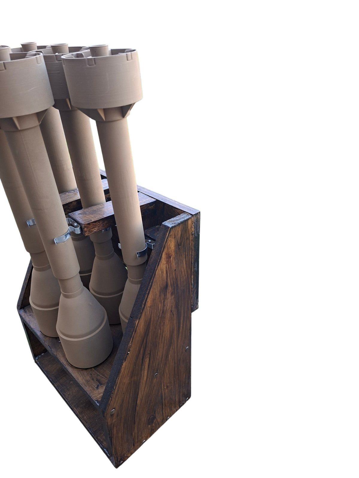 Duitse Panzerscherck rocket met houten draagstel
